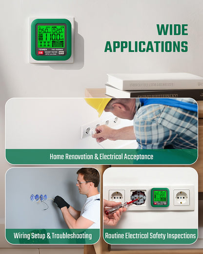 TOE-100BMAX GFCI Outlet Tester - Green