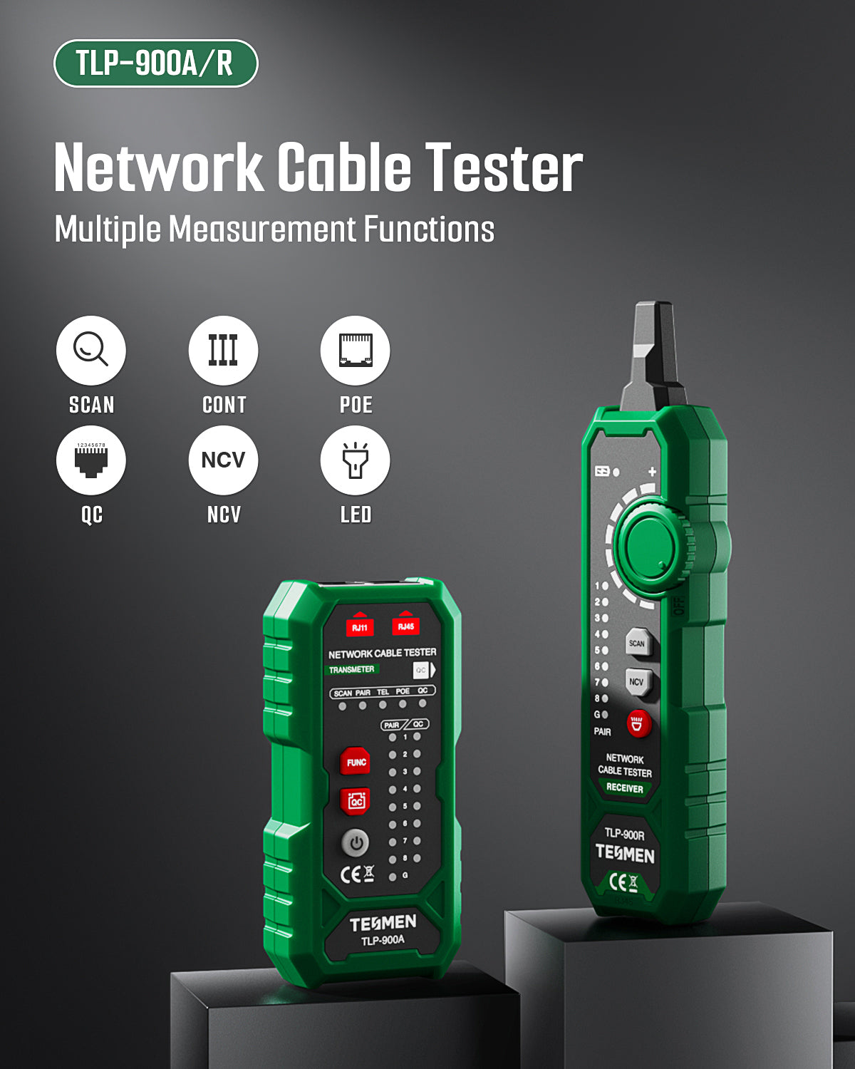 TLP-900AR Network Cable Tester - Green