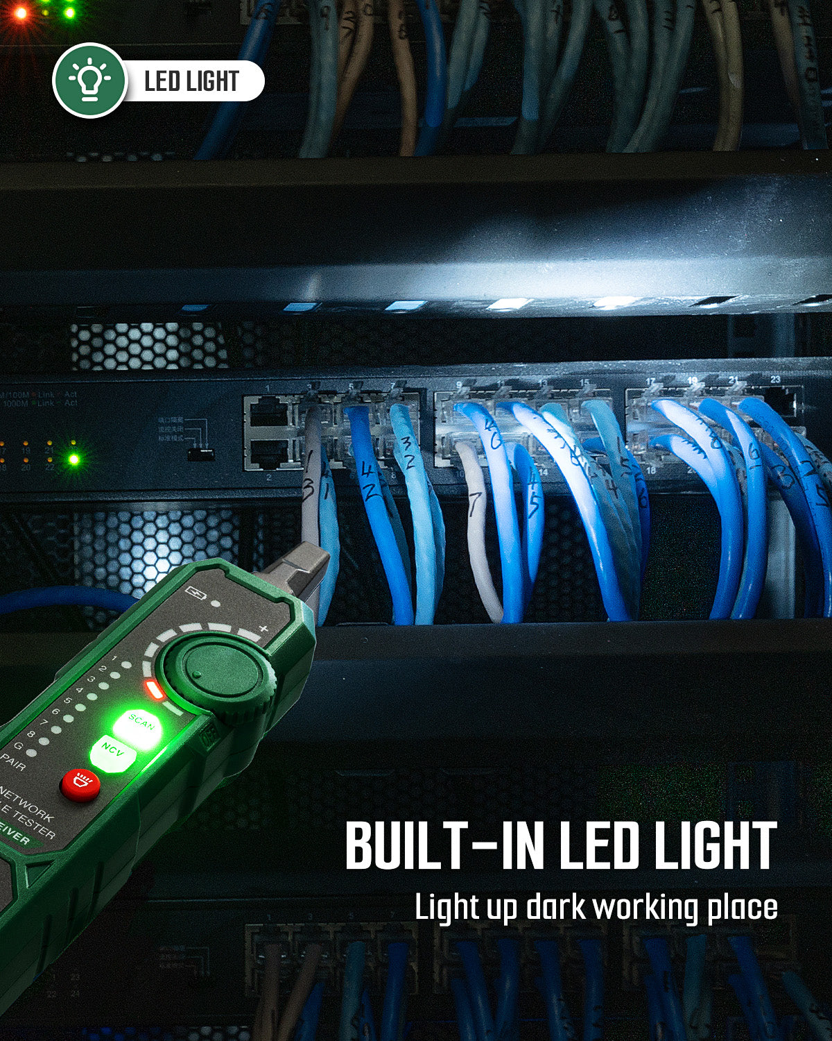 TLP-900AR Network Cable Tester - Green