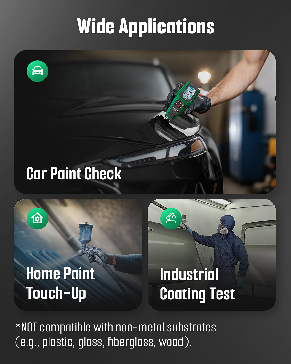 TCG-2001 Paint Thickness Gauge - Green